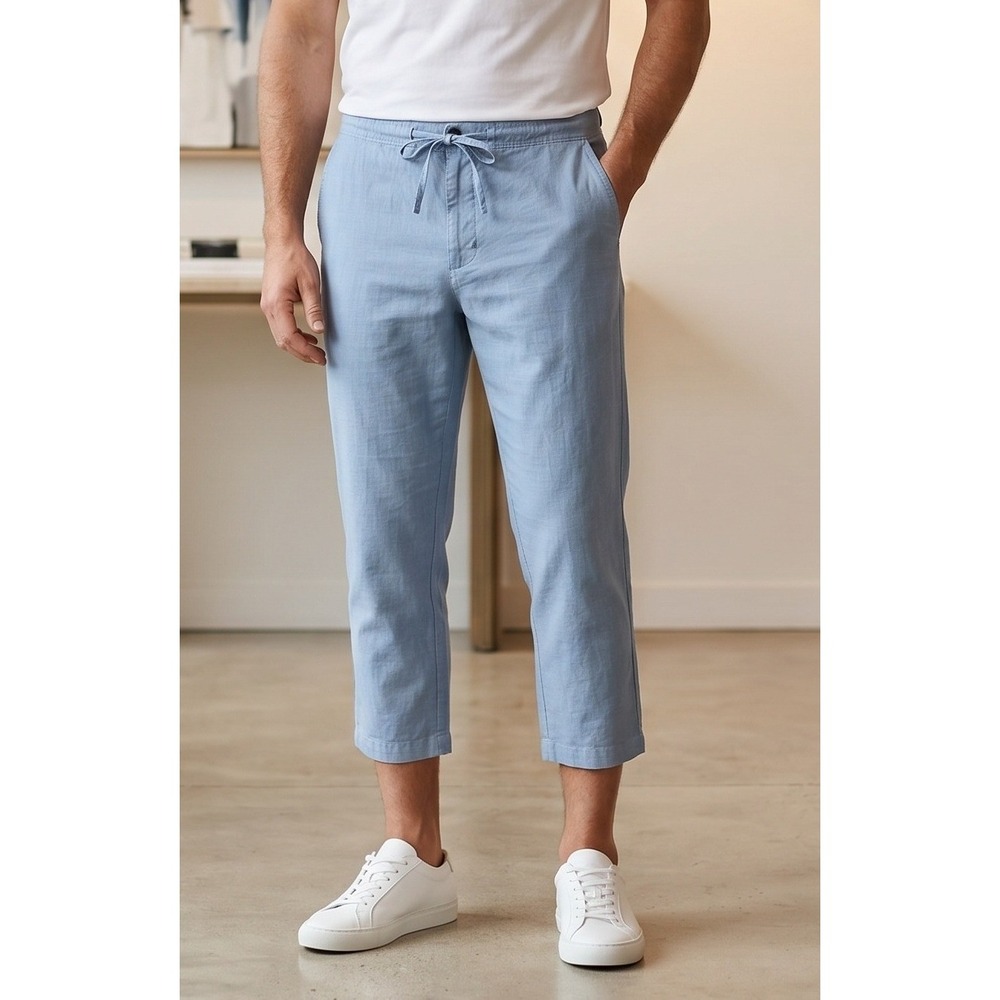Scotch & Soda Mott Super Slim Fit Chino Pants Men's 36 Light Blue Drawstring NWT